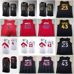 Stitch City Basketball Pascal Siakam Jersey 43 MĘŻCZYZN FOR FANS Stripe Team Black Red White Kolor Oddychany Oświadczenie
