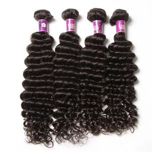 Wątki 50% Perfect 4 Bundles Indian Deep Wave Human Hair 1028 cala