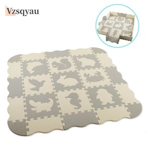 Baby Puzzle Play Mat for Kids Eva Foam Jigsaw Golvdynor Tjock krypande matta Barn Utbildning Toys Activity Game Pad 240102