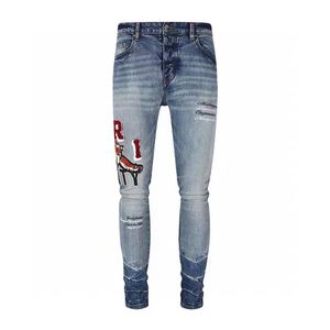 Calça de calça de calça de calça de calça de jeans masculino Purjeanos Buros de verão Bordado de alta qualidade Autocultivação e pés pequenos moda28-40