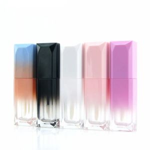 Partihandel 5 ml Gradient Färg Lipgloss Plastflaskbehållare Tom Clear Lip Gloss Tube Eyeliner Eyelash Container ZZ