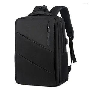 School Bags Men's Waterproof Business Backpack Men Multifunction Stylish Laptop Black Backpacks Usb Charging Back Bag