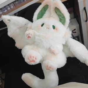 Animali peluche ripieni di peluche magico spirito di coniglio peluche pipistrello bianco simpatico animale creativo divertimento plushhie cuscino ripieno morbido bunny kid g