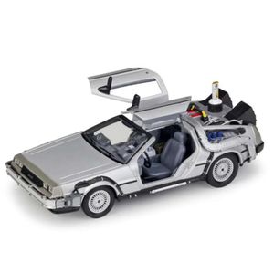 Games Mascot Costumes Back to the Future 1/24 Metal Alloy Car Diecast Marty McFly Part 1 2 3 Time Hine Delorean DMC12 Model Toy Bookshe