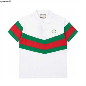 Męskie Polos Luksusowy designerski designerski koszulka czarna czerwona litera nadrukowana mody z krótkim rękawem top tee m-3xl