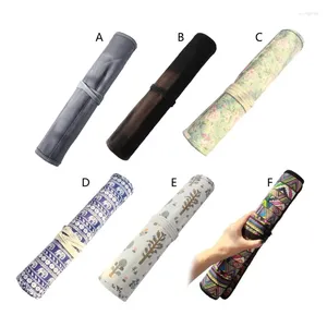 Slots Leinwand Bleistift Wrap Roll -up -Stifthalter für Case Bag Student Künstler Zeichnen Färbung