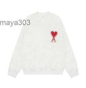 Women Swatters Bluatters Mężczyzna i żeńska projektantka Paris Hooded Sweater Hafted Red Love Zima okrągła szyja para bluzy 0465iaw5