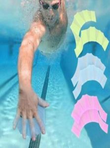 Neue Schwimmfinger Schwimmhäute Handschuhe Flossen Silikonhände Flossen Handflächen Zubehör Schwimmhandschuhausrüstung 9635510