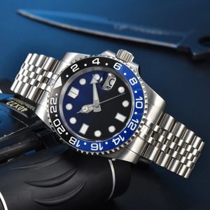 Relógio masculino 40mm skx007, relógio automático à prova d'água nh35, moldura de cerâmica, relógio masculino com pulseira de jubileu de prata 240102