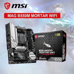 Motherboards MSI New MAG B550M MORTAR WIFI Motherboard MicroATX AMD B550M DDR4 128G AM4 Supports AMD Ryzen CPU kit processador placa mae