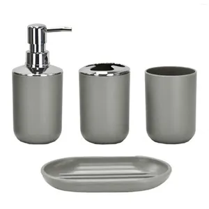 Set di accessori da bagno 4 pezzi Portaspazzolino da bagno Portasapone Bicchiere Collutorio Tazza Pressa Bottiglia Forniture per lavaggio domestico Accessori