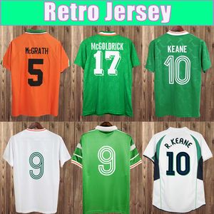 1990 1994 KEANE Retro Mens Soccer Jerseys Ireland National Team ALDRIDGE ROY HORTON Home Away Football Shirts Short Sleeve