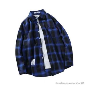 Camicie casual da uomo Camicia da uomo chic a maniche lunghe Camicia anti-pilling Giacca Autunno Camicie scozzesi allentate Capispalla