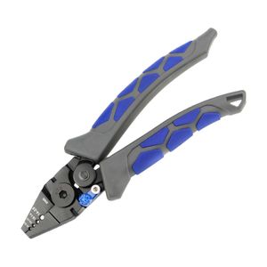 Upgraded Muti-Function 7.17 inch Crimpers Swager High Carbon Steel Fishing Pliers Wire Rope Leader Crimping Tool