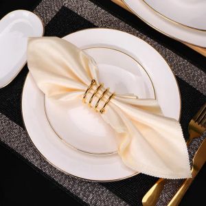 Metal Spring Napkin Ring 3 Colors Table Decoration Napkins Buckle Hotel Wedding Bar Party Desktop Towel Decor Rings Supplies TH1243