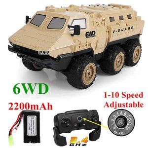 Car Electric/RC Car Remote Control Car 1/16 Scale 6WD RC Military Truck RC Army Armored Car with 2200mAh Batteries AllTerrain OffRoa