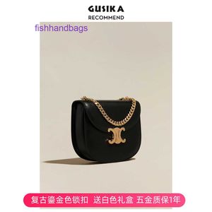 Cellins's 9A top quality bag women purse Designer Tote Bags Chain Saddle Bag Genuine Leather Black Tofu 2024 New High end Small With Real Logo