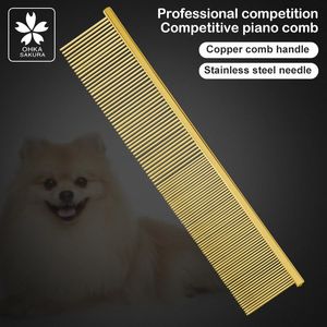 Beautician special piano comb gold hairy cat and dog comb straight Teddy beauty comb floating hair for modeling 240102