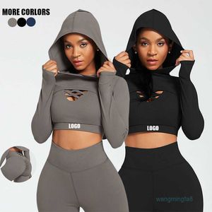 2024 Designer's New Sports Suitmen's New Yoga Suit Cross Back Bra Hooded Top Three Piece Sports Set