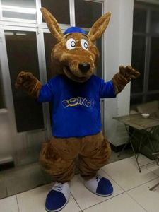 Kostiumy Wysokiej jakości prawdziwe zdjęcia Kangaroo Mascot Mascot Mascot Cartoon Charakterys Kostium dla dorosłych Rozmiar Bezpłatna wysyłka