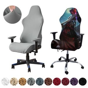 Elastic Office Chair Cover Seat Cover för spelstol Cover Spandex datorstol Slipcover för fåtöljskyddssätet omslag 240103