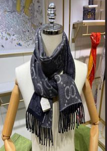 100 Cashmere scarf Men and women with the same scarfs fine doublesided jacquard scarf classic design long fringe scarves2986205