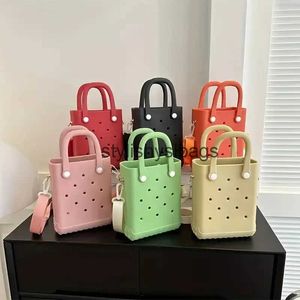 Plaj çantaları yeni mini yaz çantası eva hole seyahat tote crossbody moda çanta kadın su geçirmez açık sportstylishyslbags