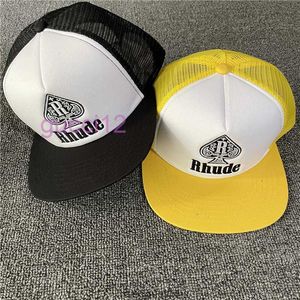 Ball Caps Rhude Mesh Beyzbol Kapağı Yaz Çift Koleksiyon Şapkası 57n5