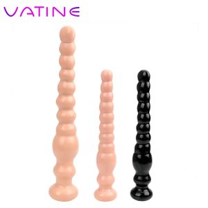 Toys Vatine Butt Plug Duże dildo masturbacja Super długa wtyczka Anal Prostata Masaż odbyt Backyard Beads For For Woman and Men Y190