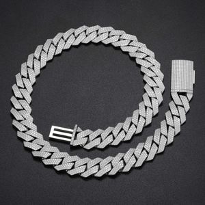 Łańcuchy mrożone 10 mm z bąk kubańskiego łańcucha łańcucha dla kobiet klastrowe krastry krążkowe bruk Miami Choker Bejdia