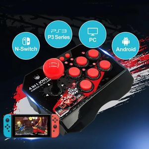 Joysticks 4 i 1 USB Wired Game Controller Arcade Fighting Joystick Stick för PS3 för Nintend Switch PC Gamepad för Android TV 10 -knappar