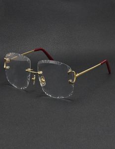 Whole Selling Rimless T8200762 Unisex silver gold metal frame Eyewear lunettes driving glasses C Decoration eyeglasses frames 8028780