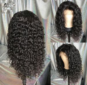 250 Density Pre Plucked 360 Frontal Wigs 10quot22quot Water Wave Brazilian Lace Front Human Hair Wig6829289