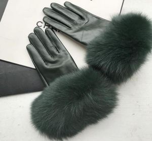 Maylofuer Dark Green äkta fårskinnhandskar Elegant Hand Soft Leather Women039S Highgrade Leather Gloves8508471