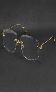 Selling men women rimless gold metal Sunglasses frame Eyewear lunettes fashion classic glasses High quality eyeglasses frames male3192231