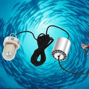 Приманки 12 В постоянного тока 60 Вт Бело-зеленые фонари для приманки Светодиодные подводные приманки для кальмаров Лодка Рыбалка Лампа