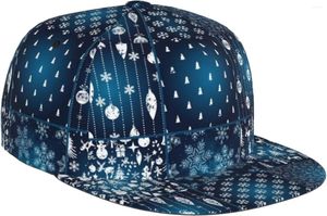 Berretti da baseball Simpatici fiocchi di neve di Natale Cappello da baseball da camionista Snapback Cappellino natalizio regolabile per uomo Donna