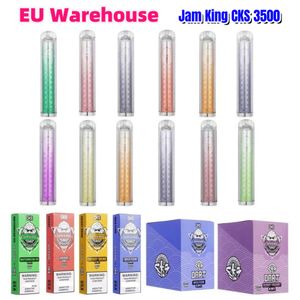 EU Stock Crystal Vape Jam King CKS Puff 3500 E Cigarett 6 ml POD Crystal Vape Pen 2% 3% 5% NIC VAPER 650mah Batteris uppladdningsbart mesh -spole Kinesisk vape fabrik vs Randm Puff