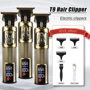 Trimmer Ny LCD USB Electric Hair Clippers uppladdningsbar rakappast skägg Trimmer Professionella män Hårklippning Hine Beard Barber Hair Cut