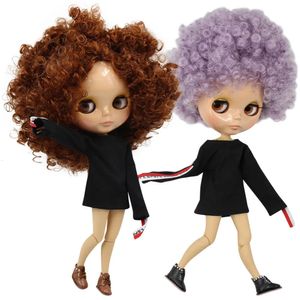 دمى الدمى DBS DBS Blyth Doll 16 BJD مشترك الجسم تان الجلد لامع الوجه 30 سم ألوان العيون العشوائية 230816