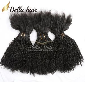 Wefts Nowe brazylijskie włosy wiązki Virgin Human Hair Braid in Bundles Brak kleju bez wątku no klips