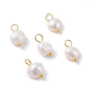 Charms 30/80/100st Natural Ctured Freshwater Pearl Pendants for Jewelry Making Earring Halsband Armband Tillbehör Drop Delivery Dhvyr