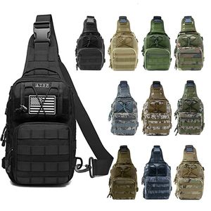 Yunfang Tactical Sling Multifunction Bag Military Chest Oblique Span One Shoulder Lämplig för cykelvandring camping 240117