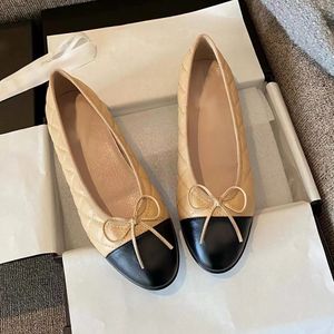 Designer shoe ballet flats dress shoes Paris Brand slingback heels luxury sandals Women quilted genuine leather ballerina round toe ladies bow casual loafers