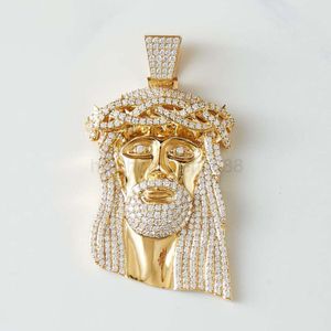 Pass Tester Sier/ 10K Solid Gold Herren Diamant Jesus Stück Moissanit Iced Out Anhänger für Halskette