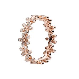 Pandoras Ring Designer Biżuteria dla kobiet Oryginalna wysokiej jakości pierścionki zespołu pierścienie 925 Rose Gold Fit cienki układ w stosunku do biżuterii