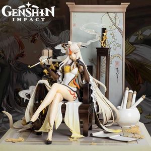 Manga Anime Manga Genshin Impact Ningguang Anime Figures Garage Kit Game Peripheral Twodimensional Beauty Girl Action Figure Collection