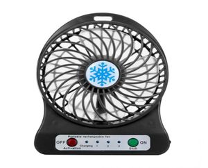 2018 PORTABLE MINI USB FAN LED Light Air Cooler Small Desk 18650 Batteriflant för PC Laptop Cooling Fan Ventilador USB3459095