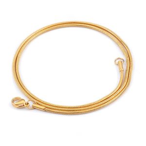 2024 Catene al collo del serpente della clavicola punk di alta qualità per le donne Colore argento dorato 14k Oro giallo 35 + 5 cm Collana girocollo con serpente