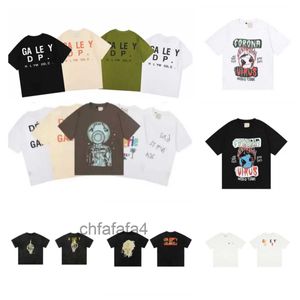 Designer Galerie Tee Depts T-shirts Casual Man Damskie TEE Ręcznie malowane atrament Graffiti Letters Lose Short Sleeved Okrągła szyja ubrania 3016 841a